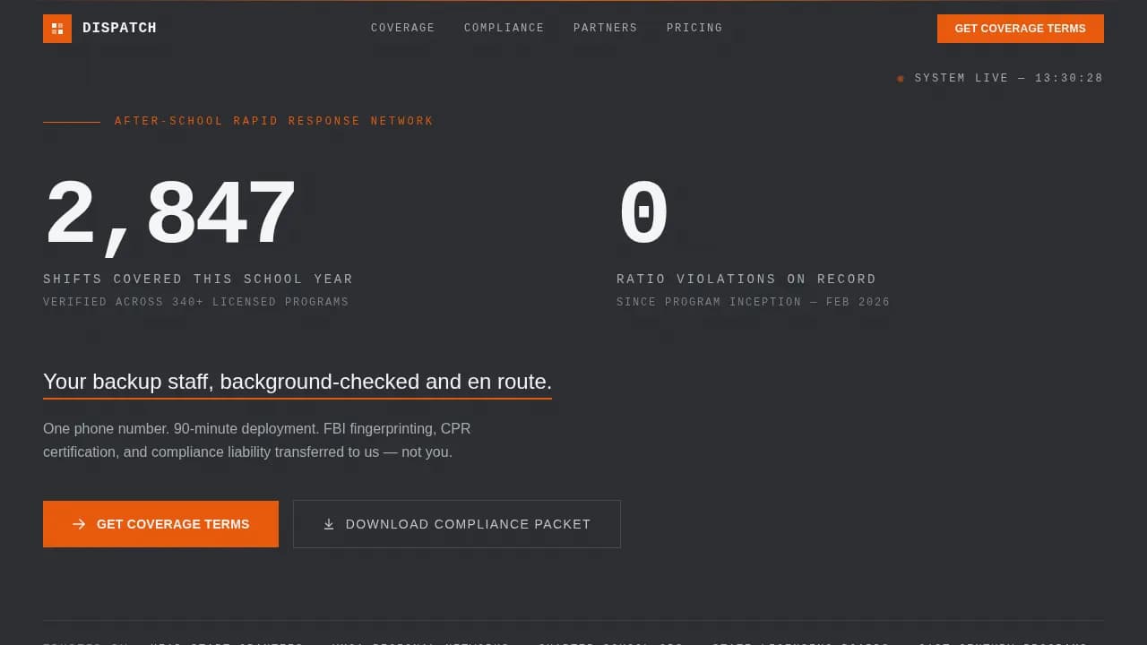 Alert — Rapid Emergency Staffing Landing Page Template