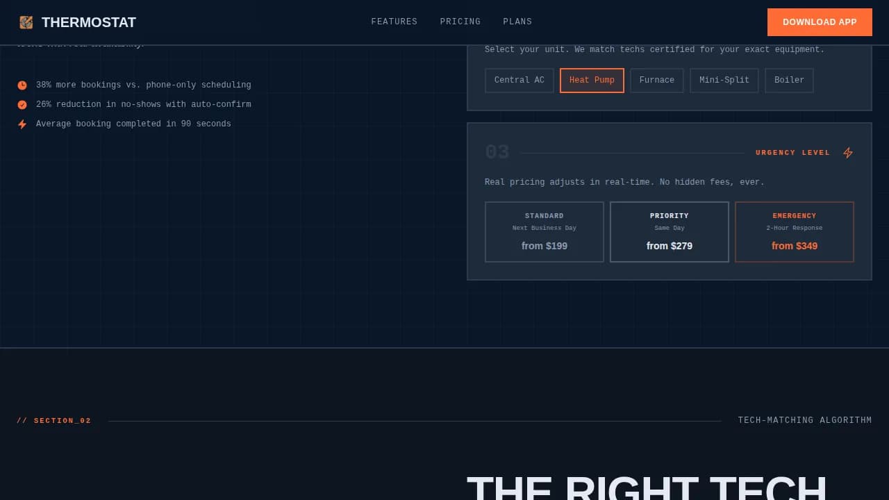 HVAC Digital Presence Booking Website Template