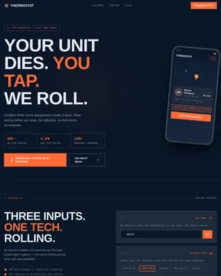 HVAC Digital Presence Booking Website Template