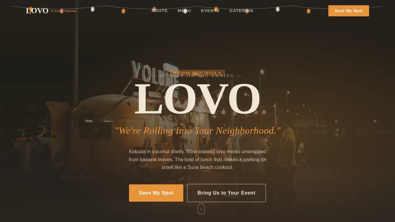 Mobile — Food Truck Event Landing Page Template