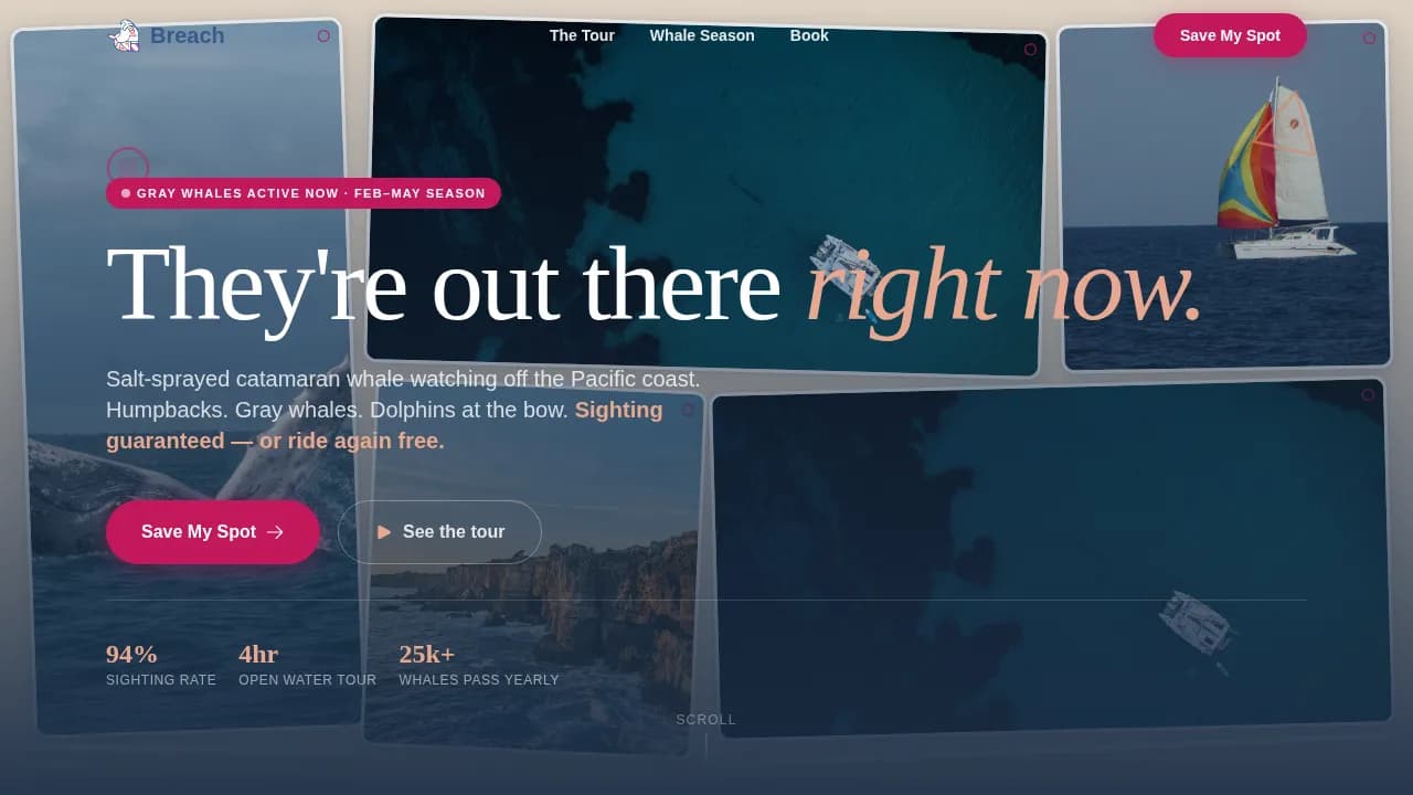Voyage — Thrilling Marine Expedition Landing Page Template