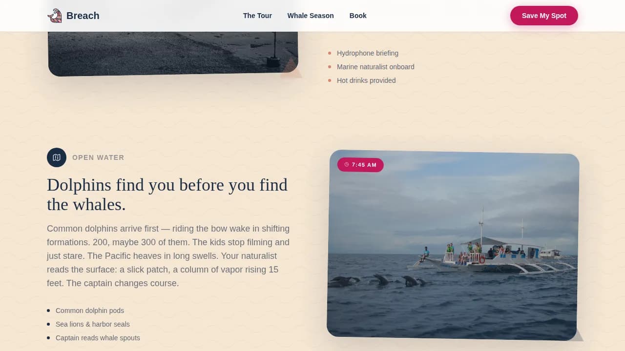 Voyage — Thrilling Marine Expedition Landing Page Template
