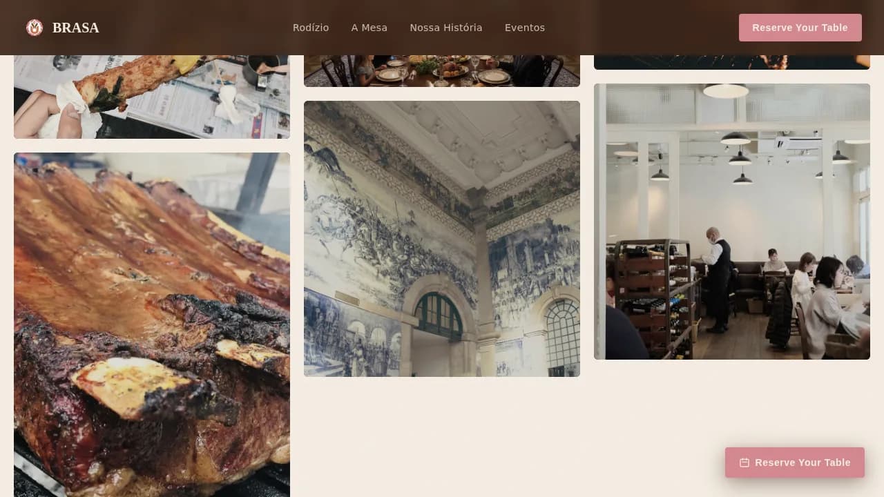 Churrascaria — Tableside Carving Restaurant Landing Page Template