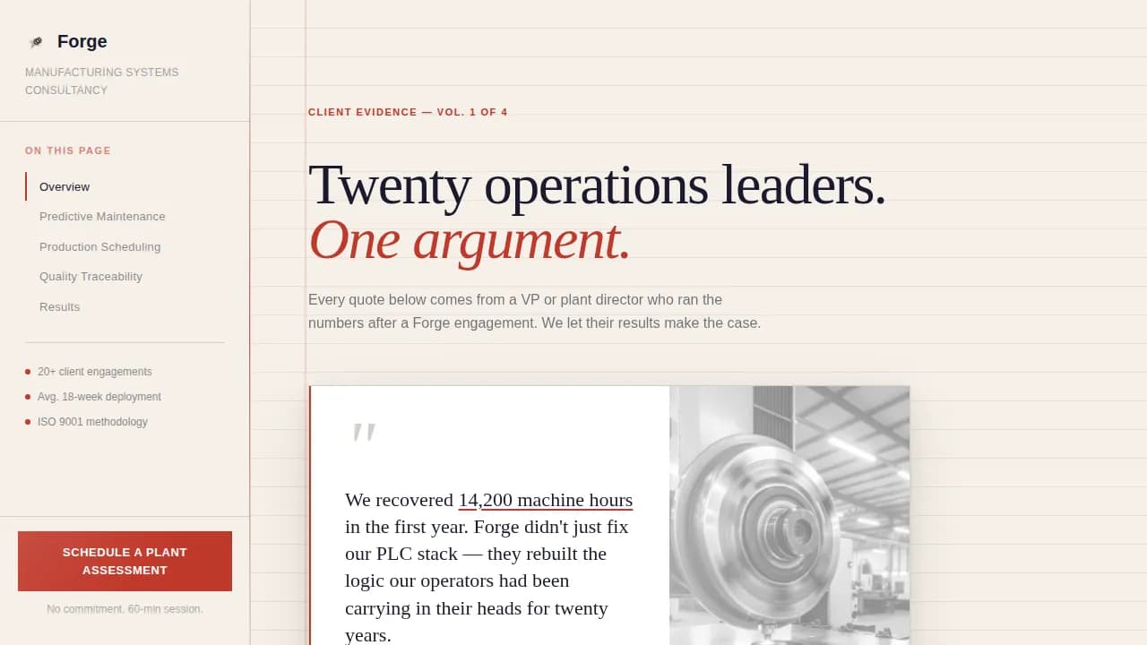 Build — Expert Production Advisory Landing Page Template