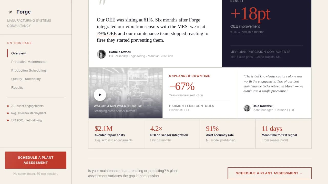 Build — Expert Production Advisory Landing Page Template