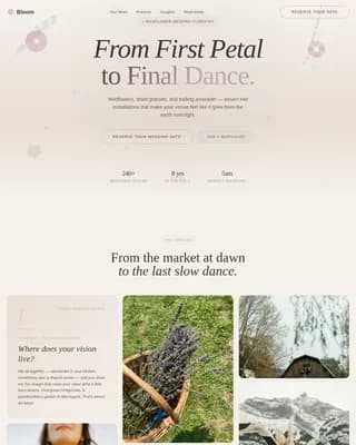 Petal — Organic Bohemian Florist Landing Page Template