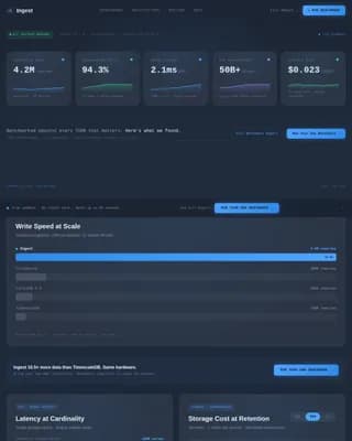 Velocity — High Performance Database Landing Page Template