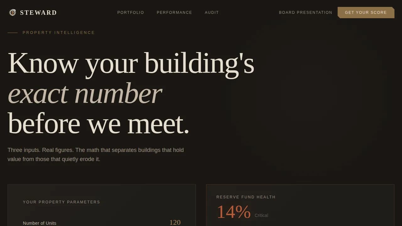 Steward — Luxury Property Landing Page Template