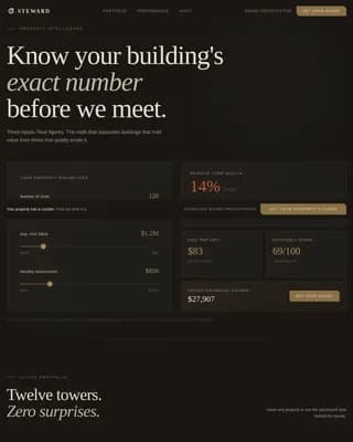 Steward — Luxury Property Landing Page Template