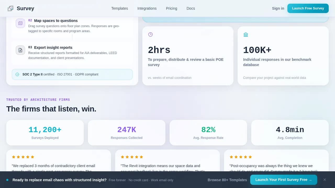 Feedback — Intelligent Survey Platform Landing Page Template