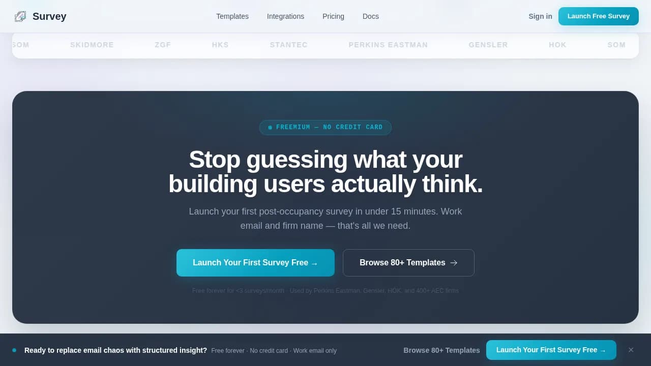 Feedback — Intelligent Survey Platform Landing Page Template