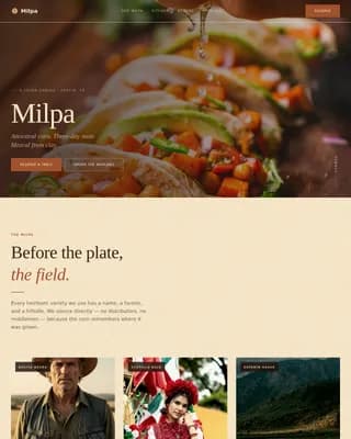 Tierra — Heritage Mexican Gastronomy Landing Page Template