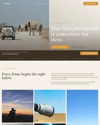 Frame — Premium Wildlife Photography Landing Page Template