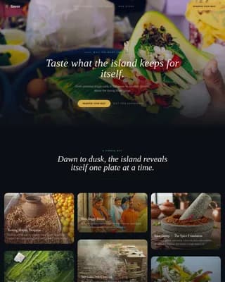 Indulge — Curated Culinary Retreat Landing Page Template