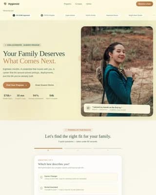 Dentist — Compassionate Hygiene Academy Landing Page Template