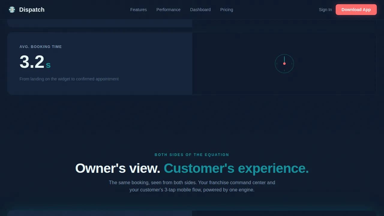 Franchise Digital Presence Booking Website Template