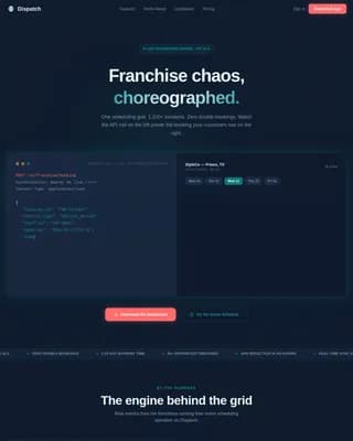 Franchise Digital Presence Booking Website Template