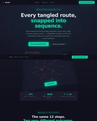 Swift — Intelligent Dental Logistics Landing Page Template