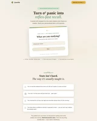 Mastery — Smart Statistics Learning Landing Page Template