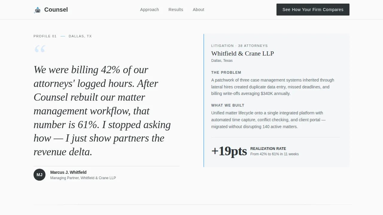 Juris — Editorial Legal Tech Advisor Landing Page Template