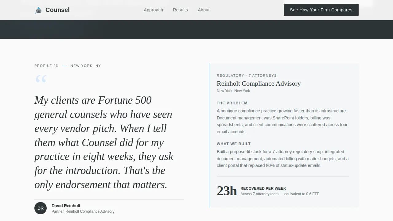 Juris — Editorial Legal Tech Advisor Landing Page Template