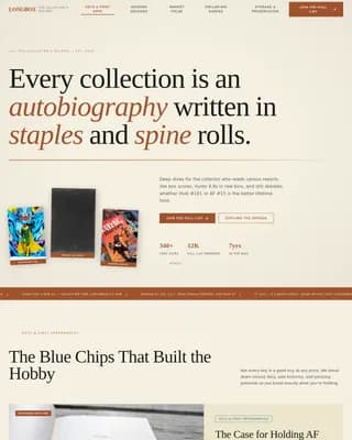 Collector — Premium Graphic Novel Landing Page Template