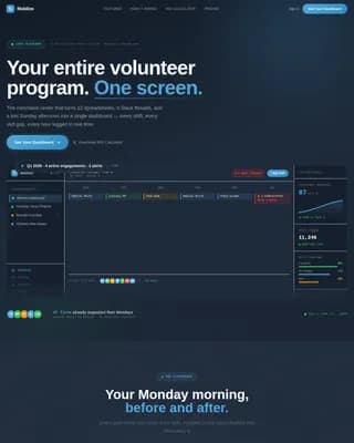Mobilize — Volunteer Coordinator Landing Page Template