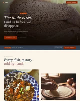 Feast — Ethiopian Restaurant Landing Page Template