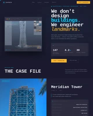 Apex — Architectural Design Showcase Landing Page Template