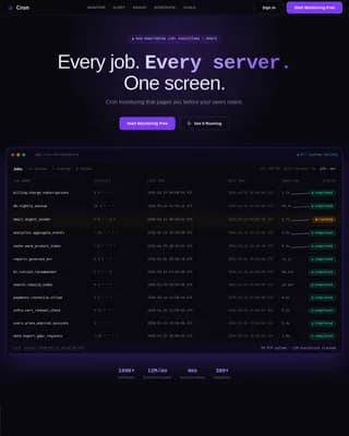 Cron — Server Automation Landing Page Template