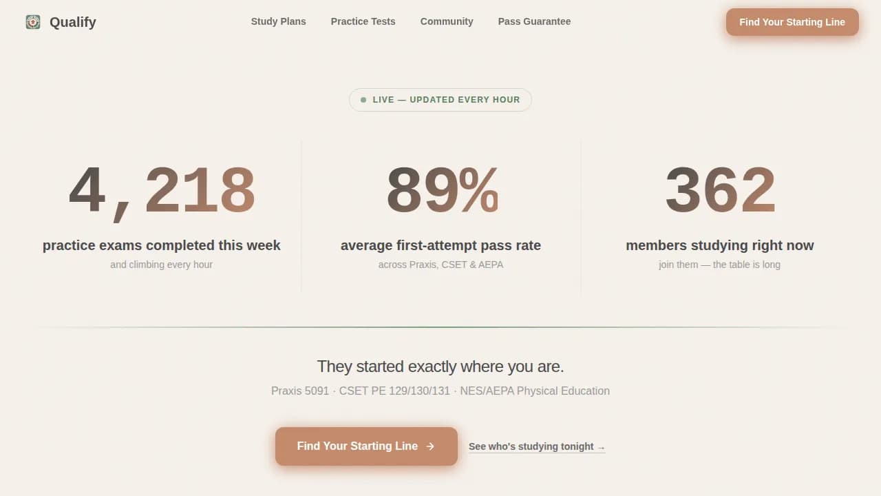 Qualify — Expert Exam Prep Landing Page Template