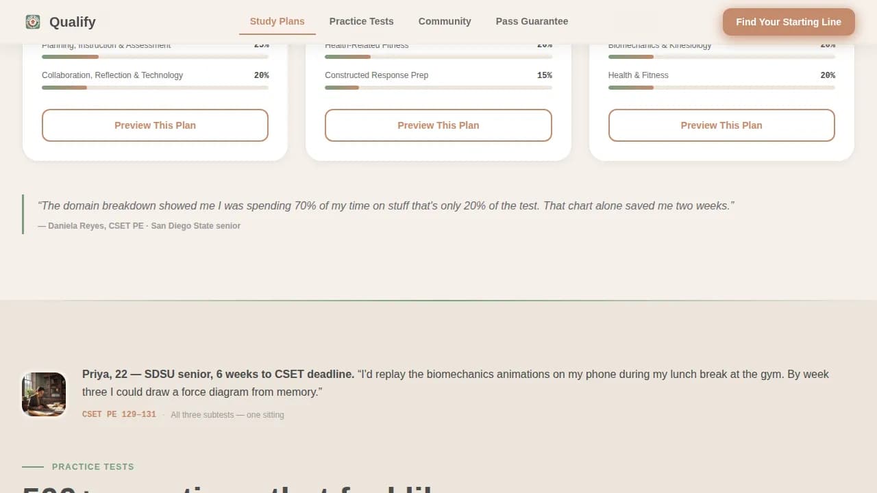 Qualify — Expert Exam Prep Landing Page Template