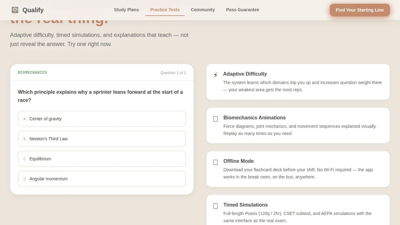 Qualify — Expert Exam Prep Landing Page Template
