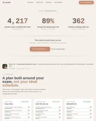 Qualify — Expert Exam Prep Landing Page Template