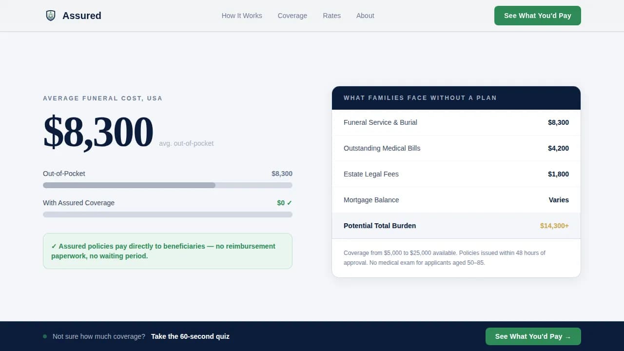 Assured — Retiree Insurance Landing Page Template