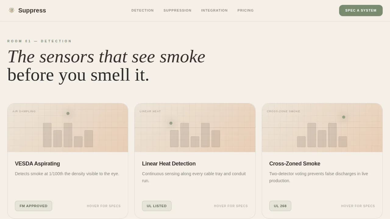 Extinguish — Advanced Fire Suppression Landing Page Template