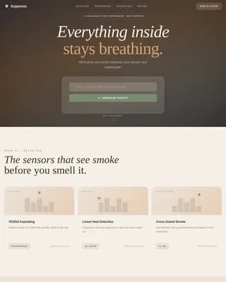 Extinguish — Advanced Fire Suppression Landing Page Template