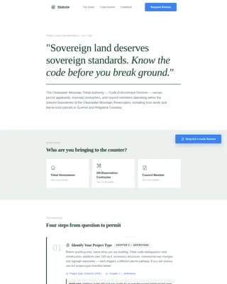Enforce — Tribal Authority Landing Page Template