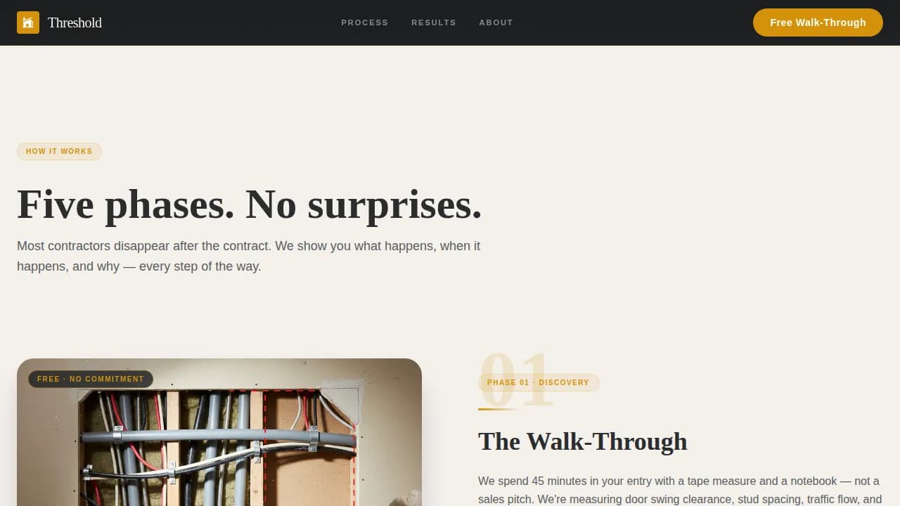 Entrance — Robust Entryway Renovation Landing Page Template