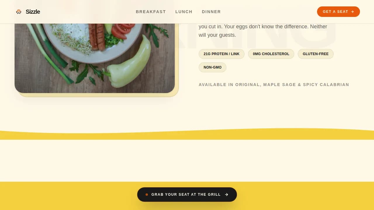 Flame — Bold Plant-Based BBQ Landing Page Template