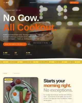 Flame — Bold Plant-Based BBQ Landing Page Template