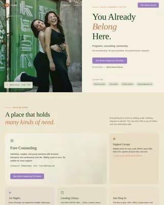 Gather - Inclusive Community Center Landing Page Template