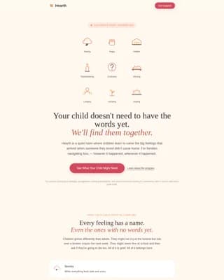 Solace — Child Grief Support Landing Page Template