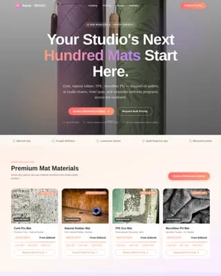 Namaste — Wholesale Yoga Mats Landing Page Template