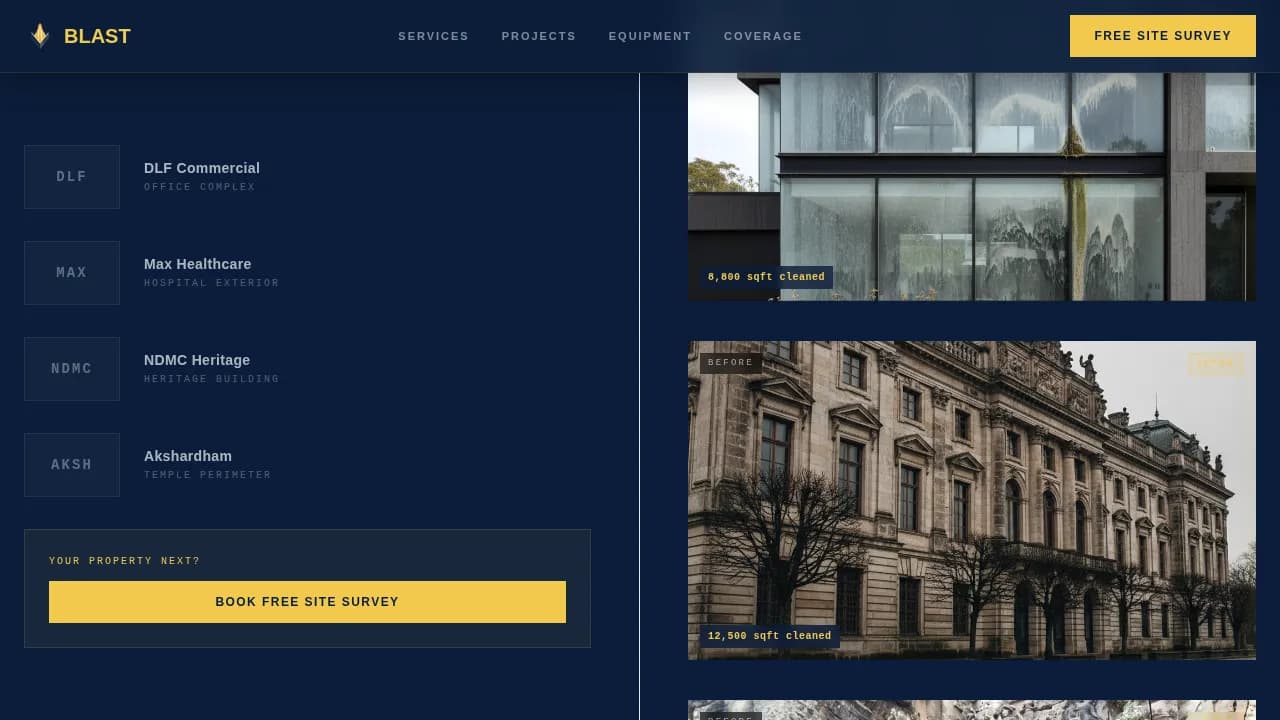 Clean — Pressure Washing Service Landing Page Template