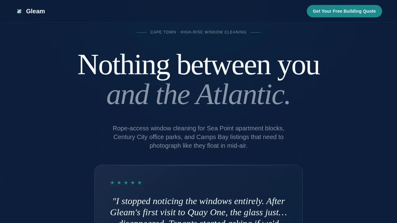 Sparkle — Window Cleaning Service Landing Page Template