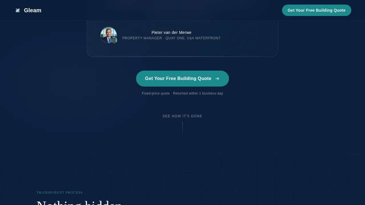 Sparkle — Window Cleaning Service Landing Page Template