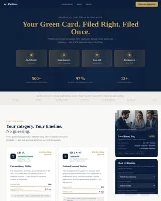 Petition - Trusted Green Card Attorney Landing Page Template