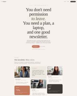 Dispatch - Wanderlust Newsletter Landing Page Template