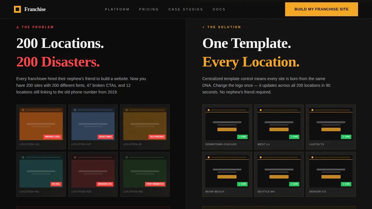 Expand — Scalable Multi-Location Landing Page Template